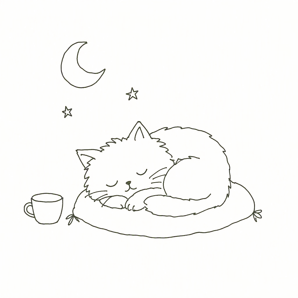 睡着的猫店主